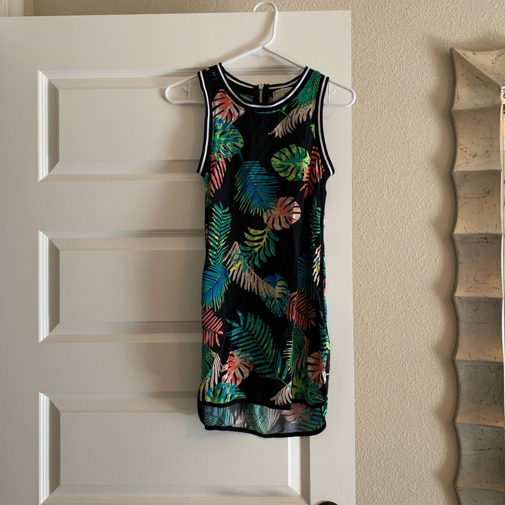Tropical Print Dress/Cover Up